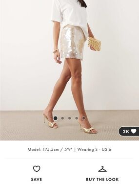Gold Sequin Mini Skirt — Shimmering Party Style